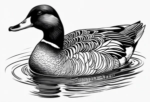 A duck walking tattoo idea