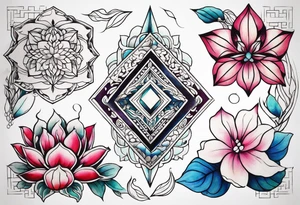 Crystals tattoo idea