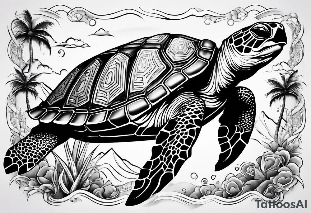 hawaii turtle tattoo idea