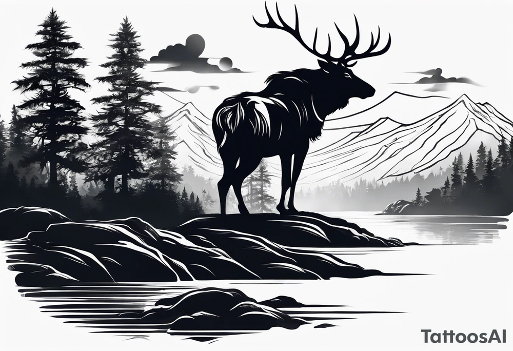 Bäume silhouette tattoo idea