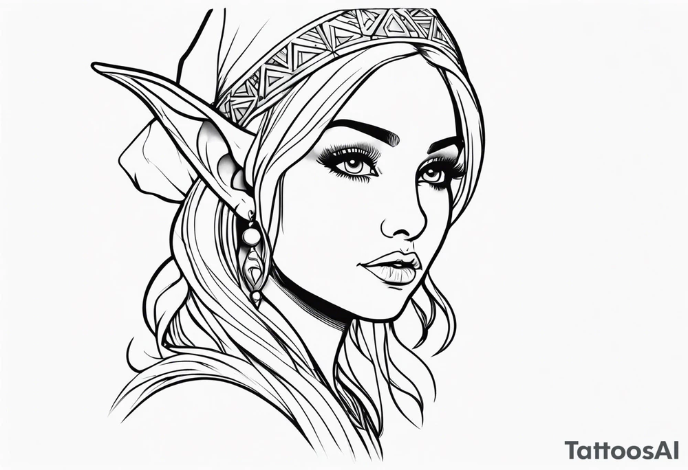 Whimsical Elf tattoo idea