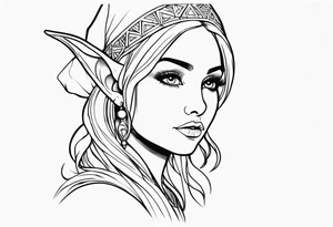 Whimsical Elf tattoo idea