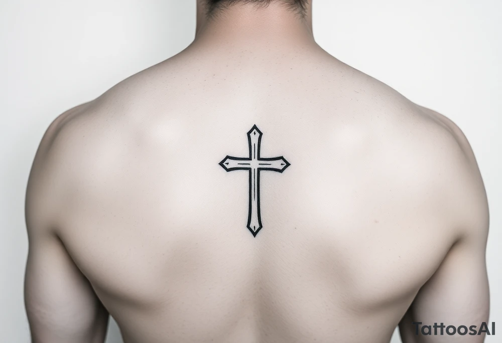 Small Jesus cross wrist tattoo idea