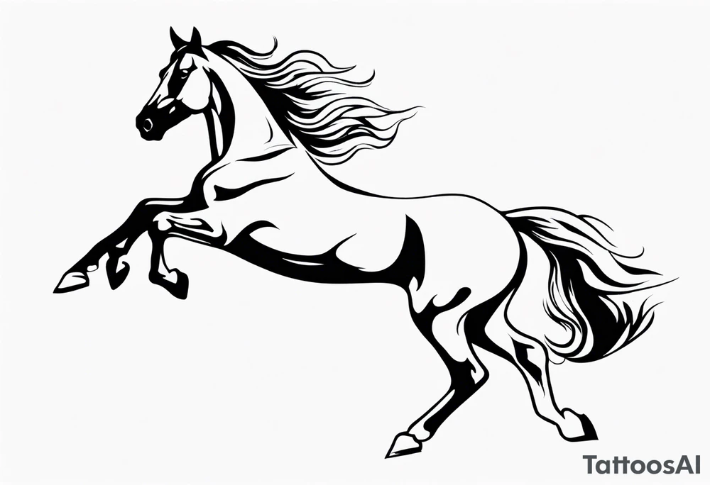 firey horse running tattoo idea