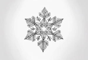 Dainty Snowflake tattoo idea