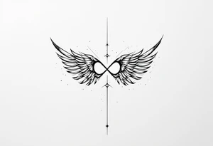 Infinity loop with suggested wings tattoo idea