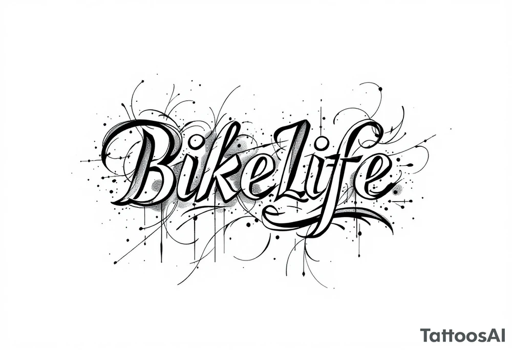 Bikelife tattoo simple text only tattoo idea