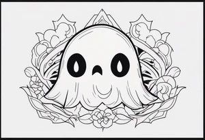 lovely ghost tattoo idea