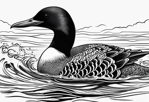 loon flying tattoo idea