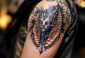 egyptian theme animals tattoo idea