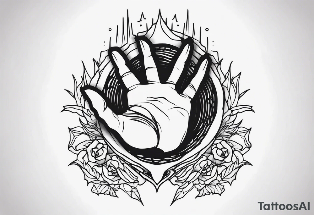 Scary hand tattoo idea