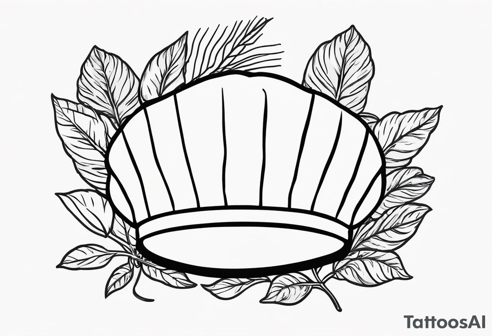 Coriander leaf, chef hat, chef knige, pizza slise also add syd 2015 pmq 2021 bne 2024 tattoo idea