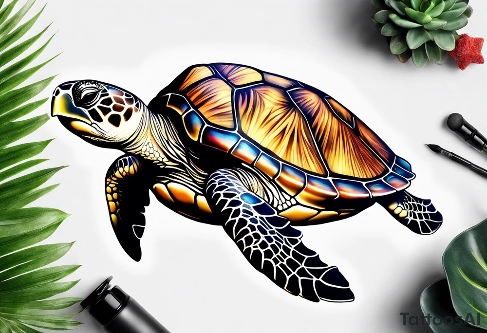 small sea turtle
 tattoo tattoo idea