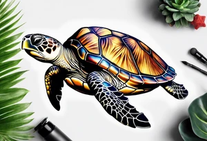 small sea turtle
 tattoo tattoo idea