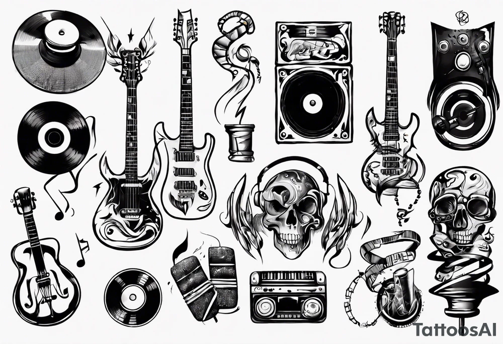 music sound tattoo idea