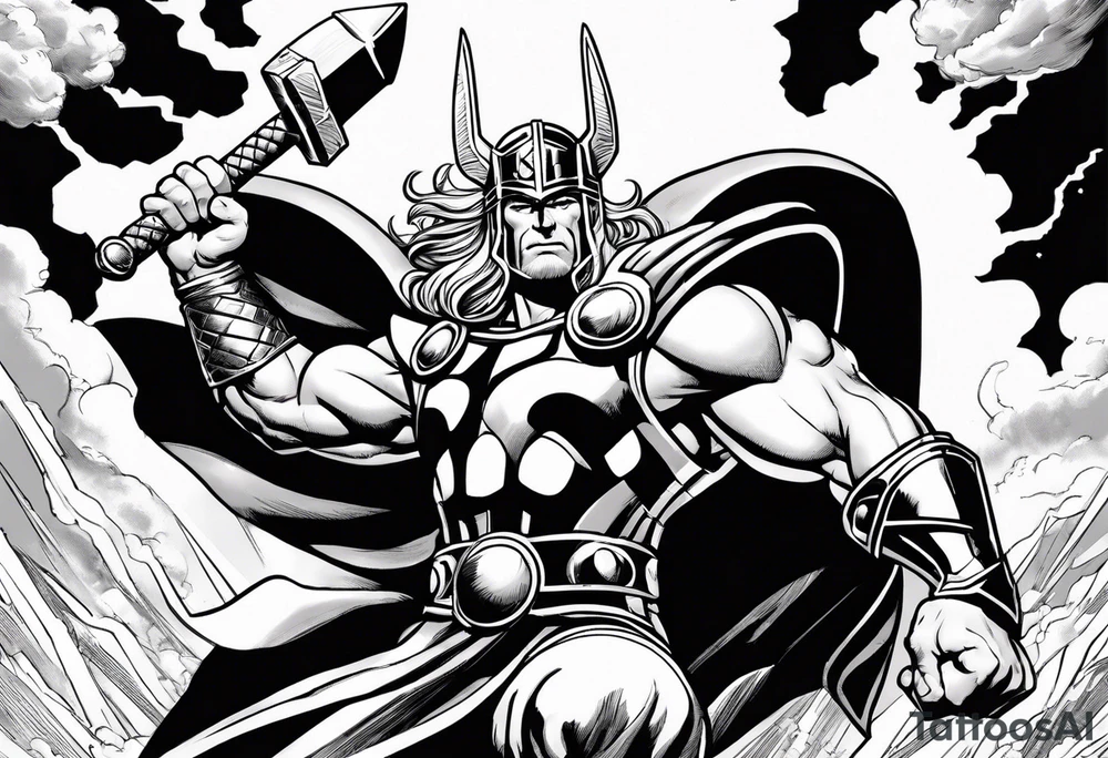 The Mighty Thor from the 1980's comics tattoo idea