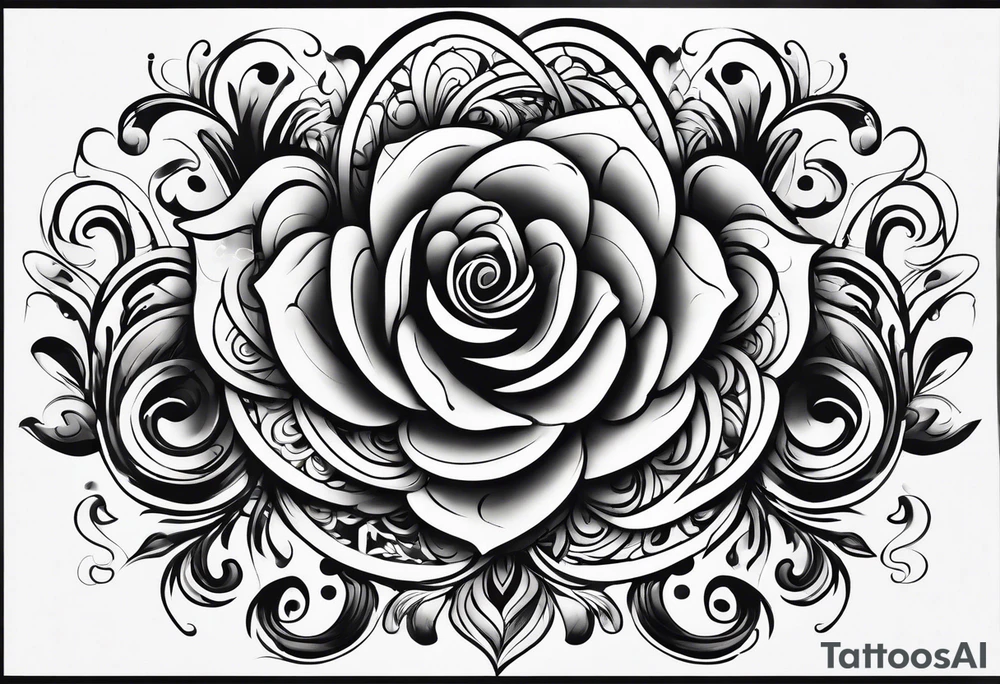 Swirls of black ink covering fingers and forearm tattoo idea