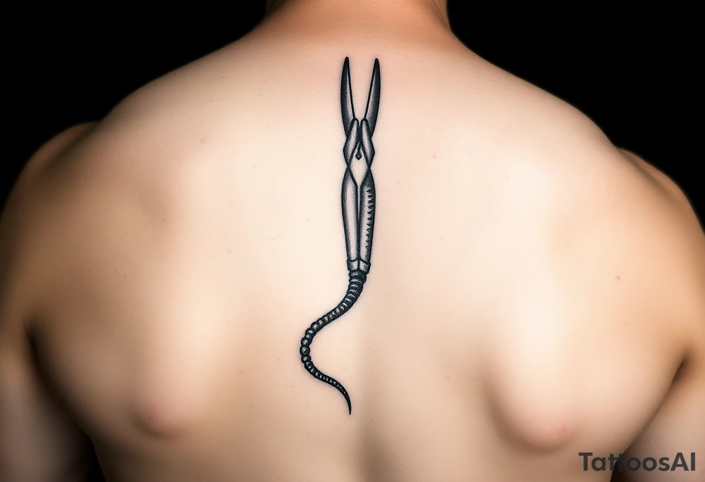 scissors cutting sperm tattoo idea