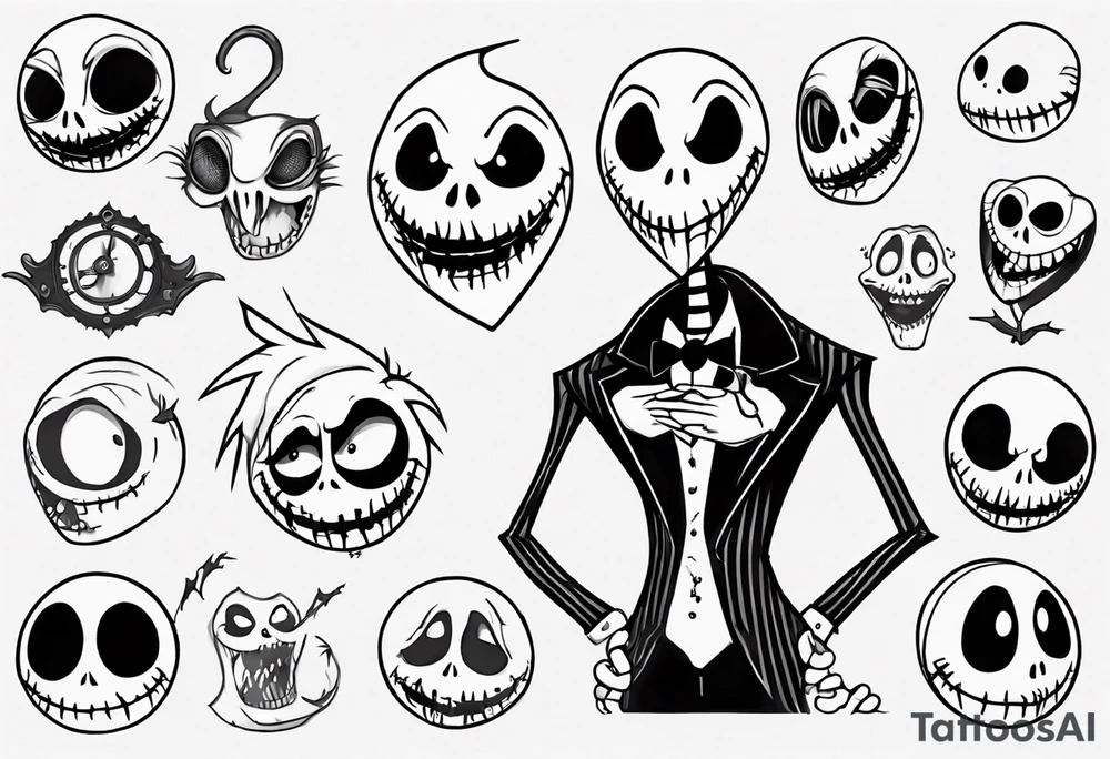 jack skellington and sully tattoo idea