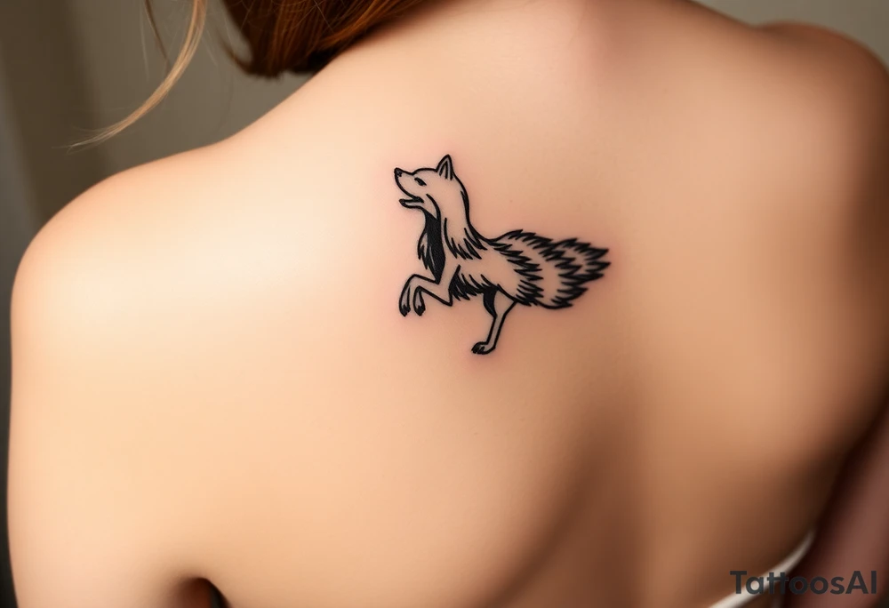 Little red riding hood nursery rhyme big bad wolf tattoo idea