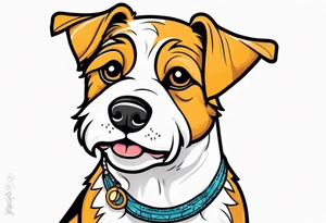 white and black 
mountain terrier named buddy tattoo idea