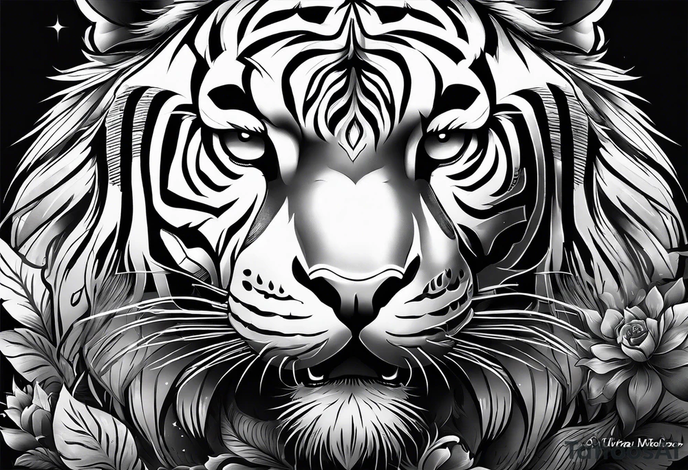 Тигр с тигренком tattoo idea