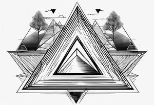 A triangle with nothing inside of it very simple, just 5 lines tattoo idea