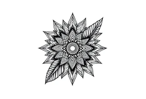 spiritual feather indian mandala shaman tattoo idea