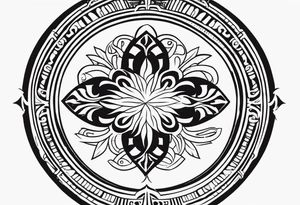 Filipino sun, Filipino Polynesian style, surname Reyes Espina, not vulgar, family crest round shape that looks good on a wrist or bicep, not traditional American tribal, family, love tattoo idea