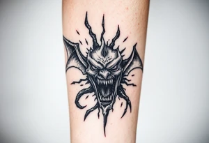 Demons tearing through skin hell fight of good vs evil inside inner demons tattoo idea