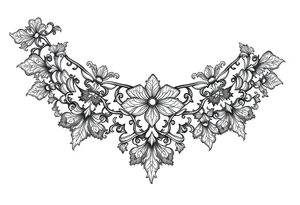 Lace pattern tattoo idea