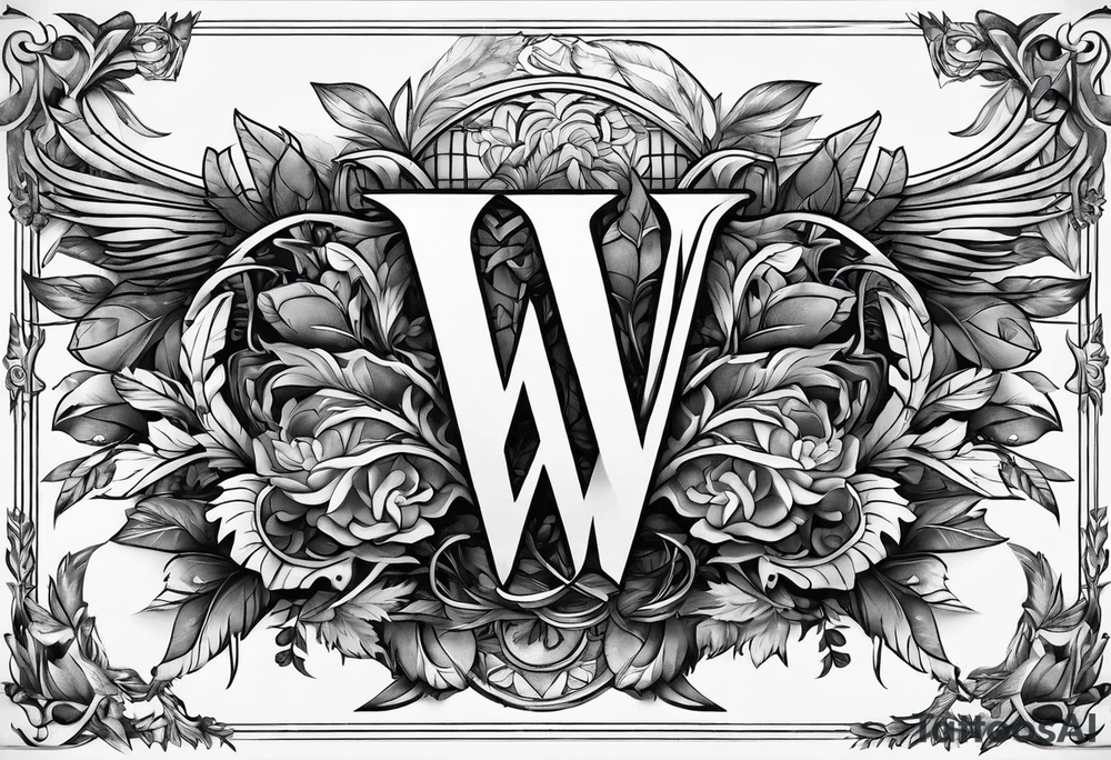 The letter W with arrows going through it. tattoo idea The letter W with arrows going through it. tattoo idea