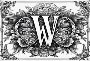 The letter W with arrows going through it. tattoo idea