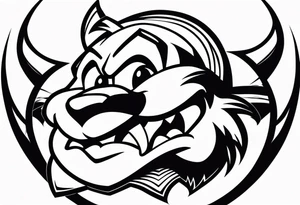 Taz mania the looney tunes character tattoo idea