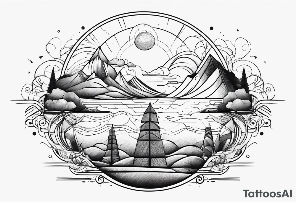 geography, all cultures of the world, abstract, simple tattoo idea