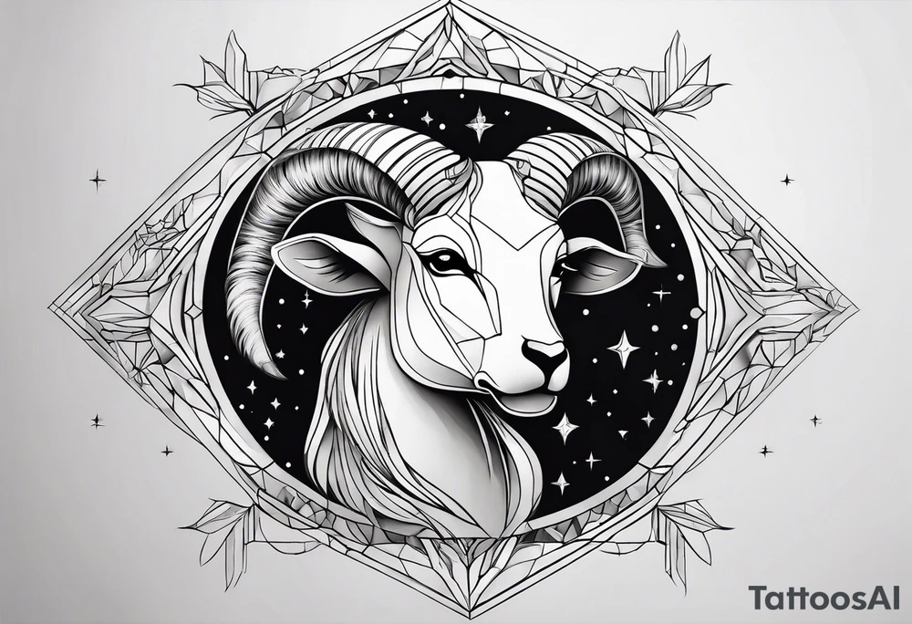 Dainty constellation aries tattoo idea