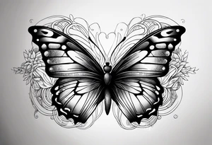 Butterfly with a depression quote tattoo idea