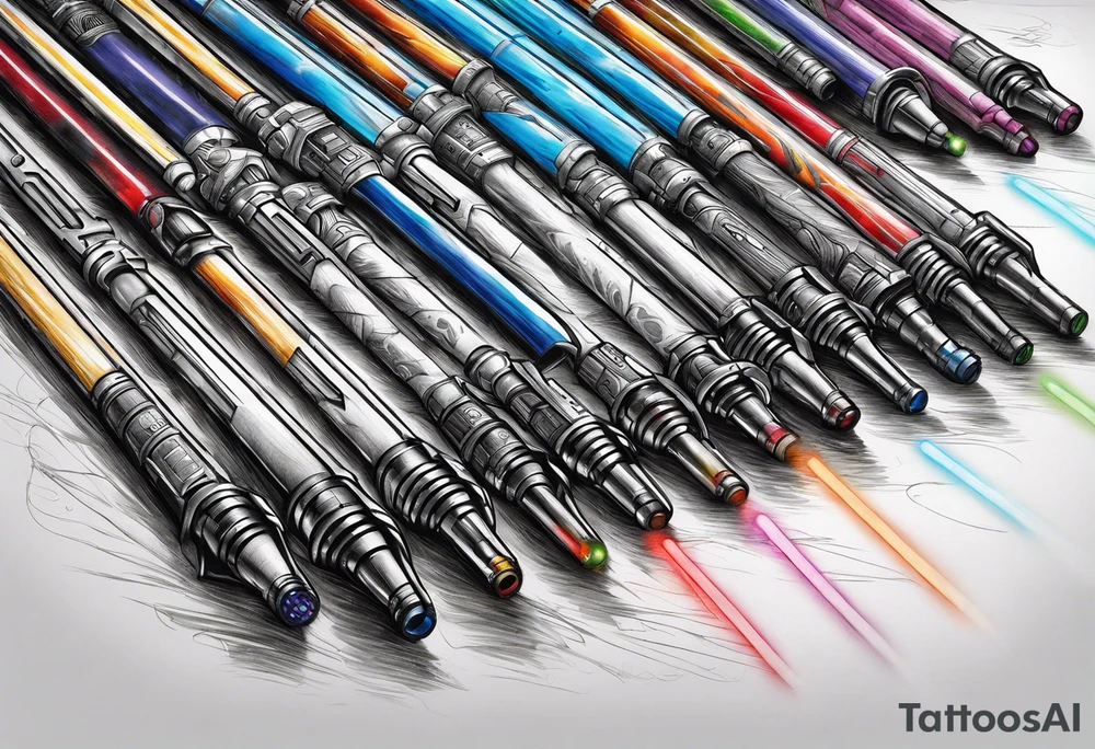 A field of lightsabers tattoo idea