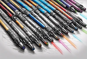 A field of lightsabers tattoo idea