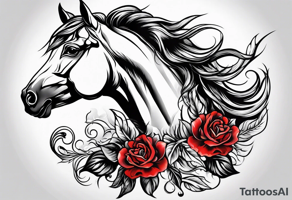 Red horse tattoo idea