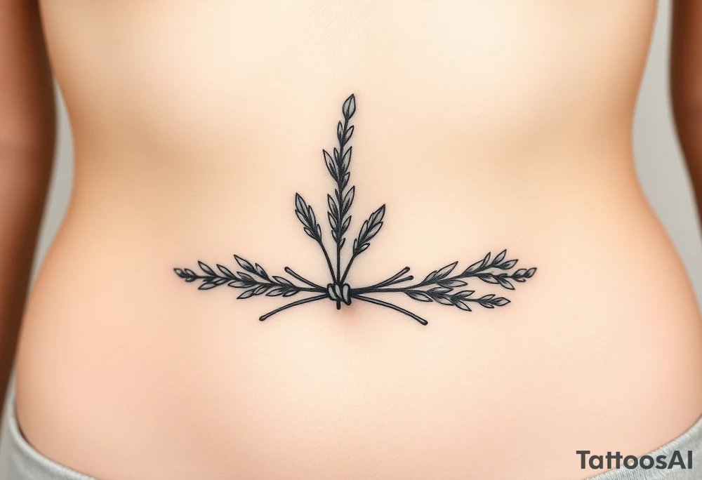 sage bundle tattoo idea