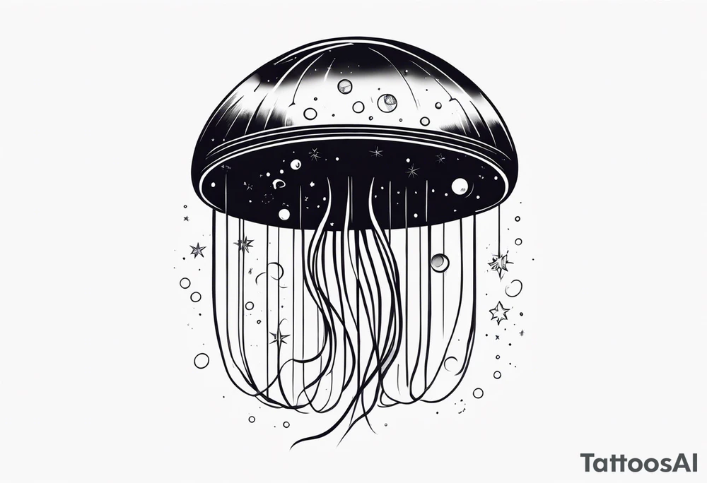 The universe is inside a jellyfish tattoo idea