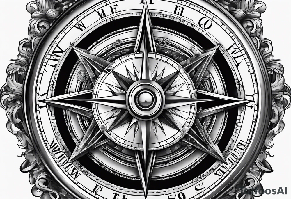 Military compass tattoo idea
