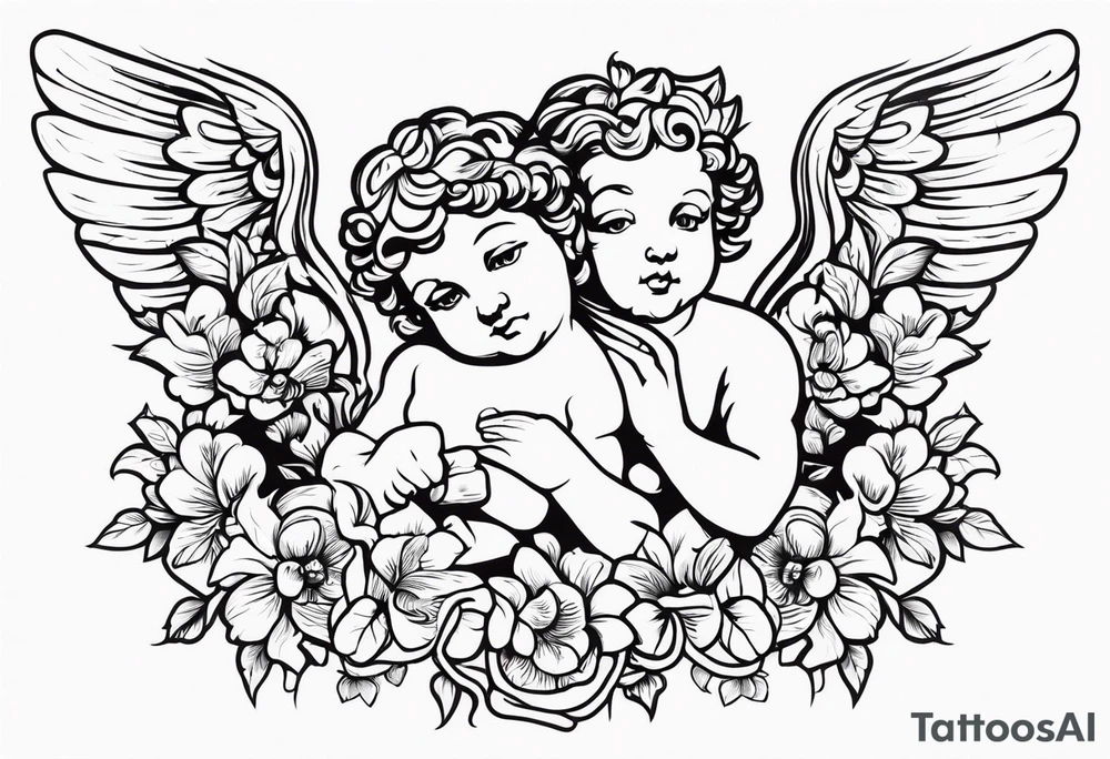 putti without wings tattoo idea