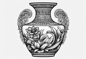 A ming vase with banana tattoo idea