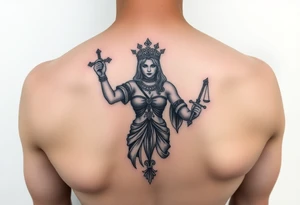 La dama de la justicia tattoo idea
