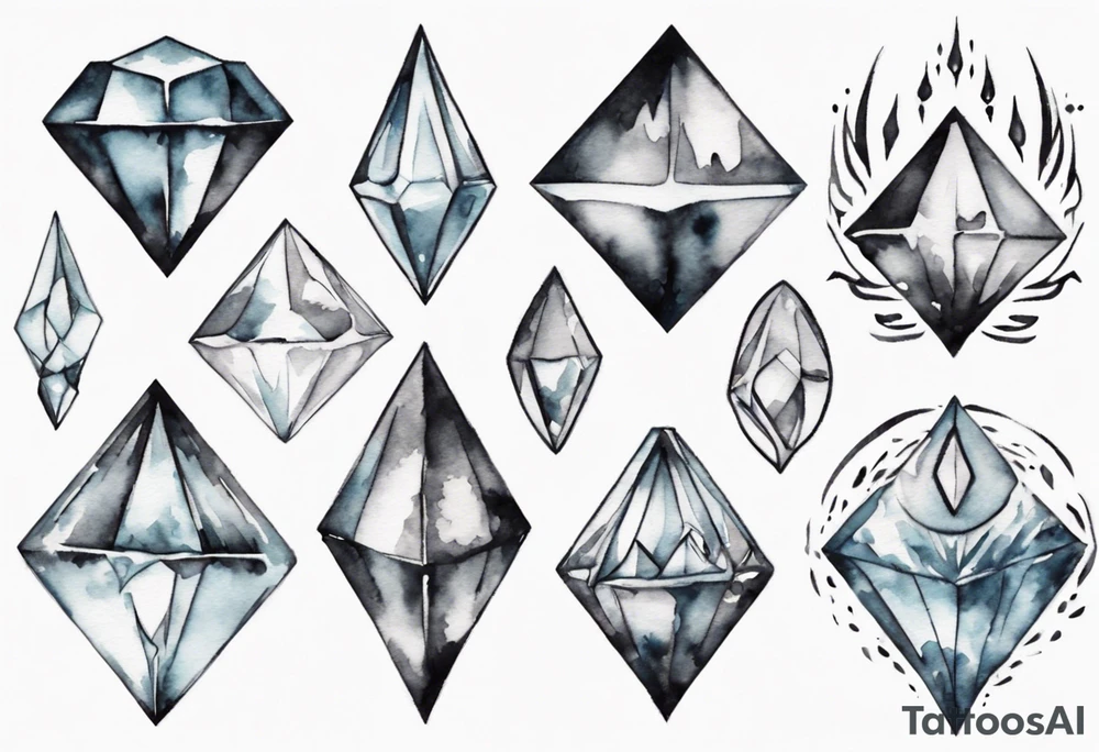 water diamond tattoo idea