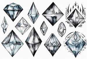 water diamond tattoo idea