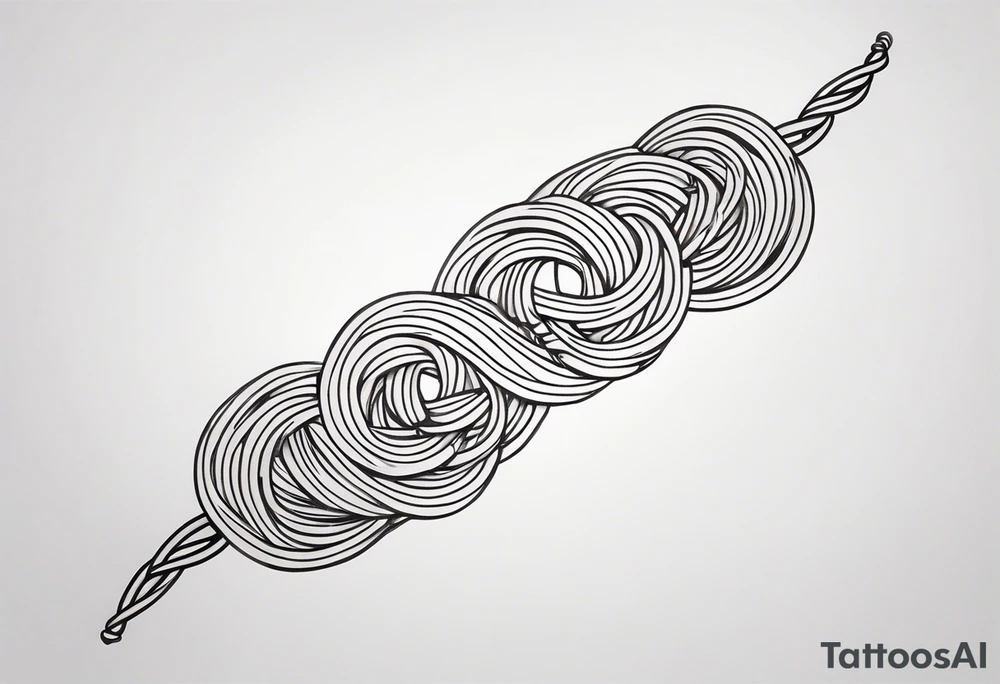 Twisted rope around forearm tattoo idea