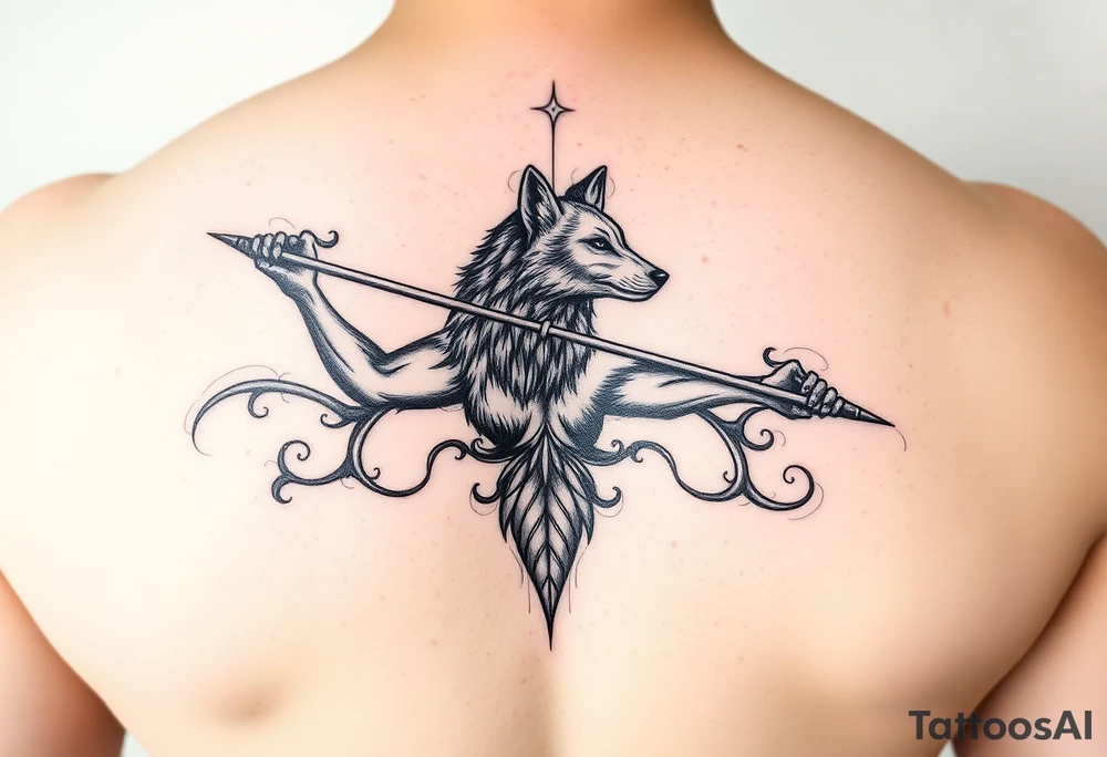 Bradley Wolf Sagittarius 23 tattoo idea